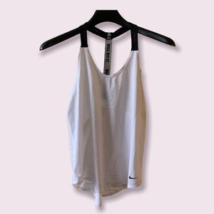 Nike “Just Do It” T-Back Tank Top - White/Black
